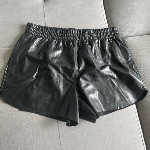 Abercrombie faux leather shorts